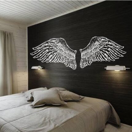 Wings White Headboard Wall Decal - emarkiz-com.myshopify.com